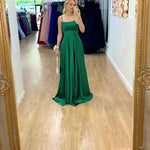 Zahara Satin Gown - Bottle Green