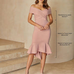 Brienne Midi Dress - Fuchsia