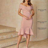 Brienne Midi Dress - Fuchsia