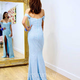 Carmen Glitter Gown - Baby Blue