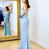 Carmen Glitter Gown - Baby Blue