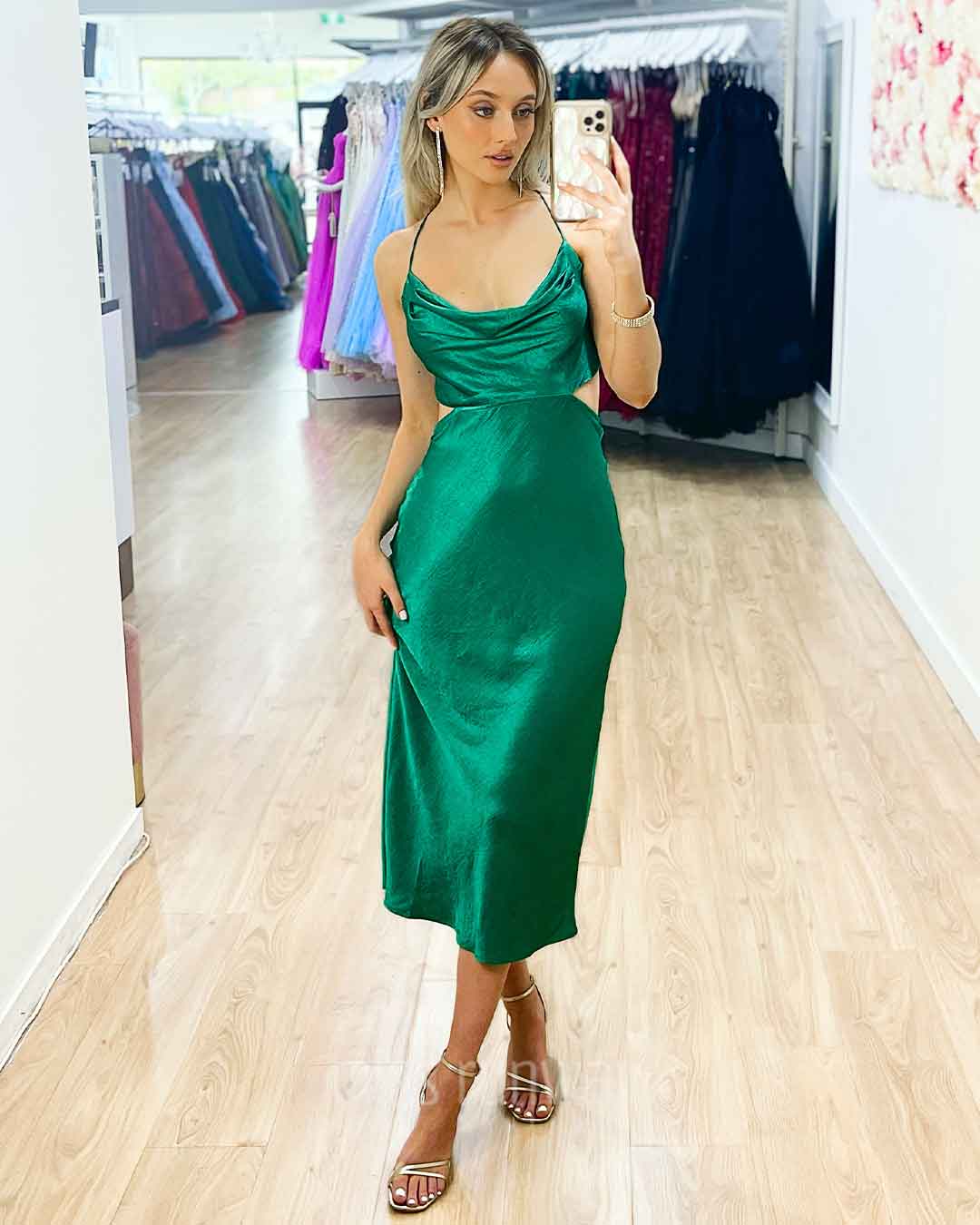 Chaya Slip Dress - Emerald