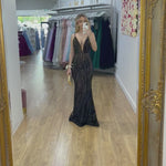 Saffy Sequin Formal Dress - Black