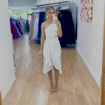 Olivia One Shoulder Midi Dress - White