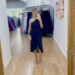 Olivia One Shoulder Midi Dress - Black