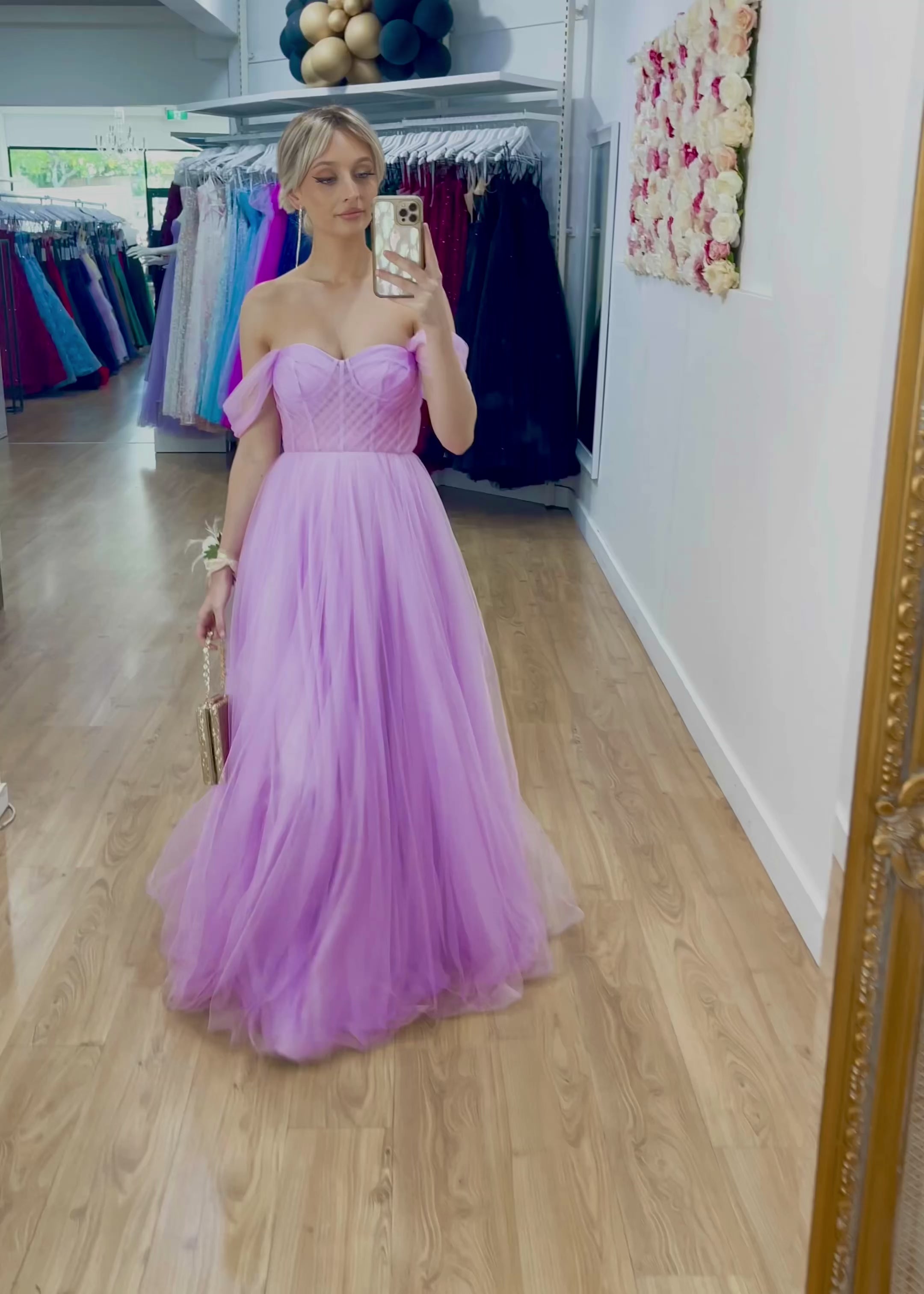 Genevieve Tulle Gown Lilac