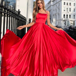 Zahara Satin Gown - Red