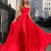 Zahara Satin Gown - Red