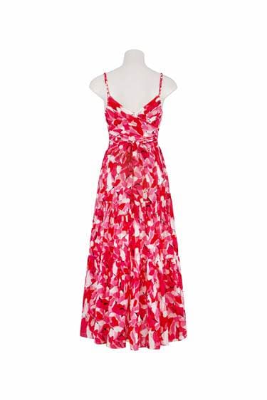 Verona Maxi Print Dress - Red