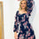 Gail Floral Dress - Navy Print
