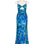 Cassie Maxi Dress - Green/Blue Print