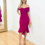 Brienne Midi Dress - Fuchsia