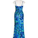 Cassie Maxi Dress - Green/Blue Print