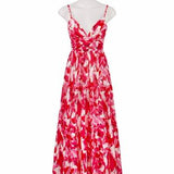 Verona Maxi Print Dress - Red