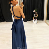 Kirsty Multi Wrap Dress - Steel Blue