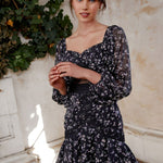 MaryKate Floral Dress - Black