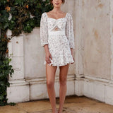 MaryKate Floral Dress - White