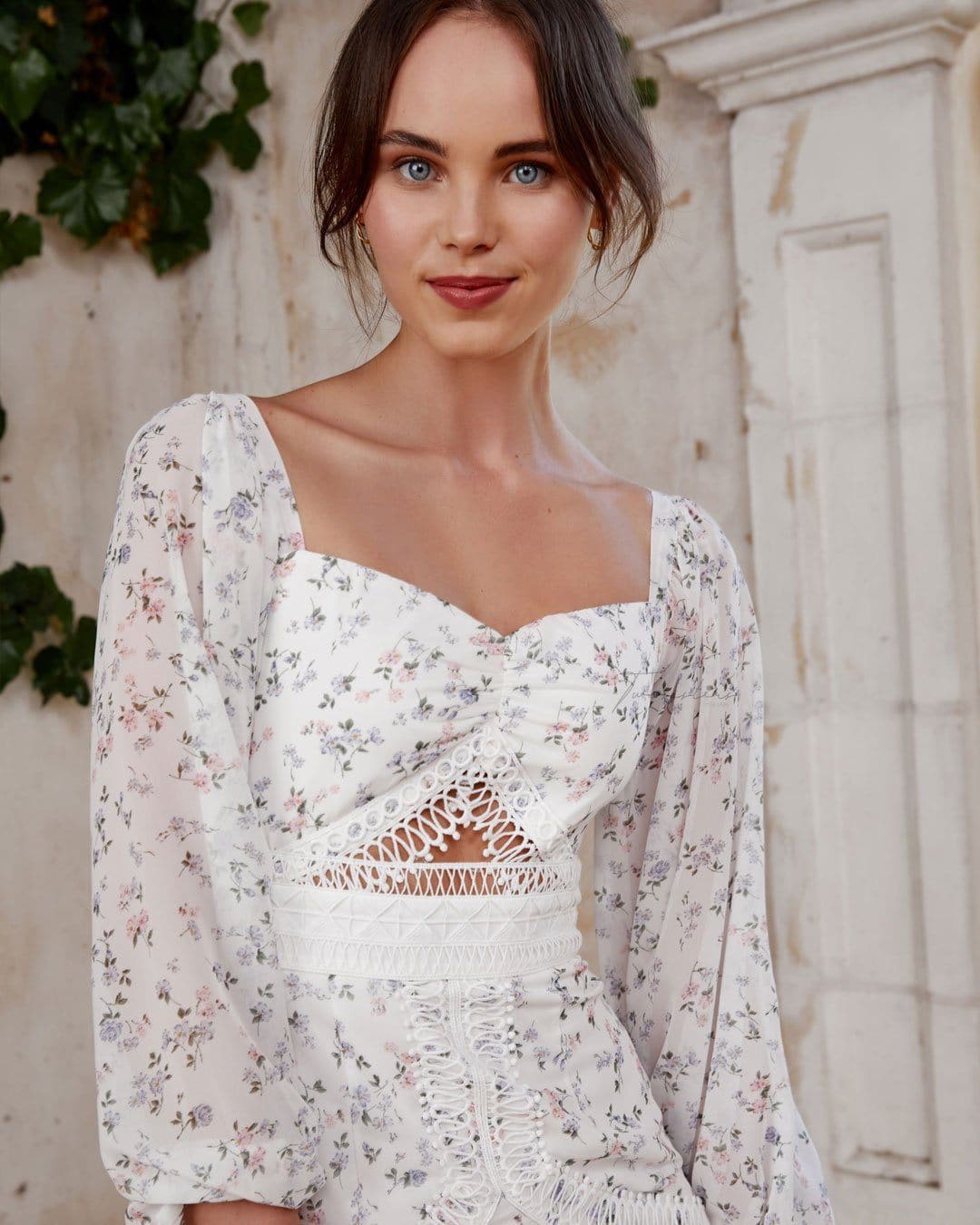 MaryKate Floral Dress - White