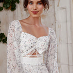 MaryKate Floral Dress - White