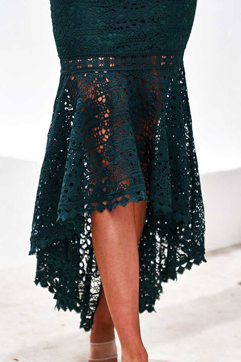 Buy Mesina Lace Dress - Emerald Green | Miss Runway Boutique