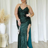 Neva Sequin Gown - Emerald