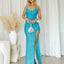 Neva Sequin Gown - Aqua