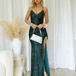 Neva Sequin Gown - Emerald